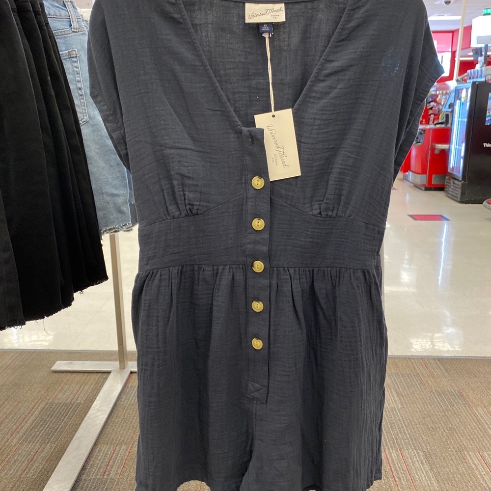 Black target romper